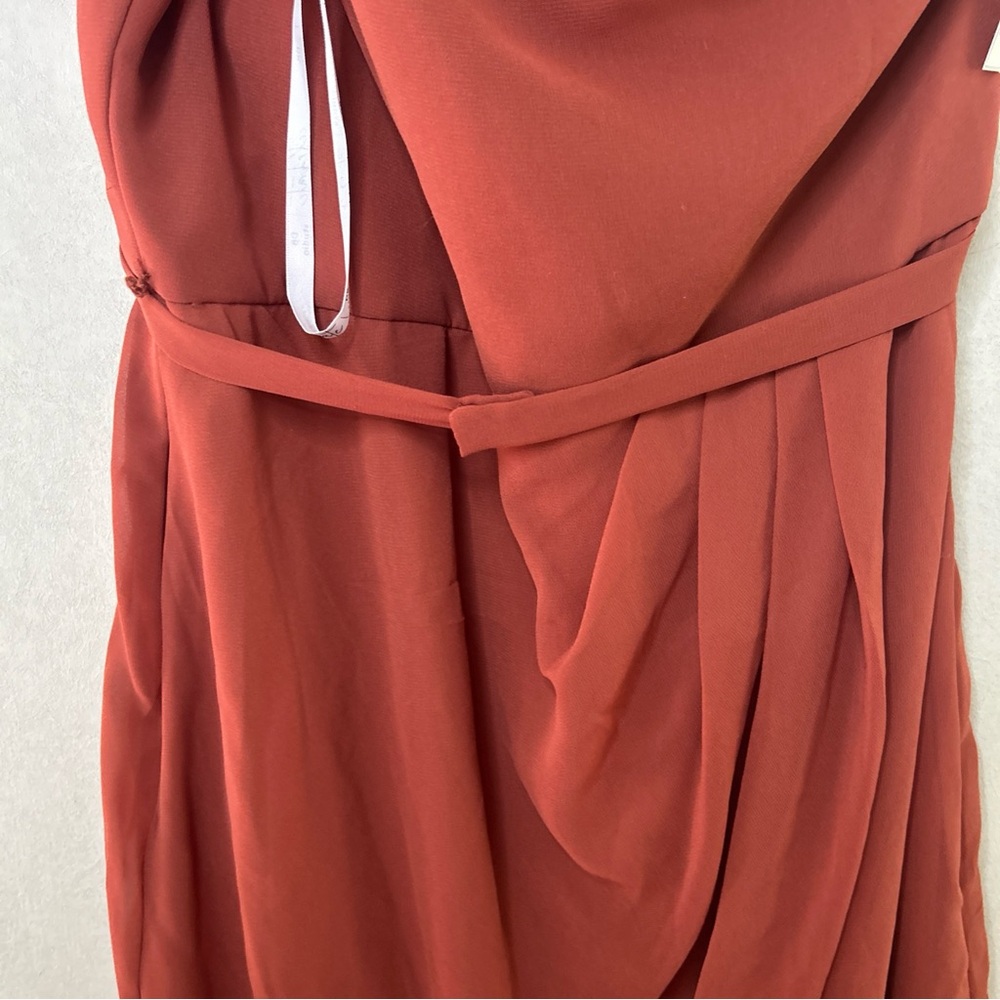 Davids Bridal DB Studio One Shoulder Tulip Dress Size 10 Prom Bridesmaid NWT - Picture 11 of 12